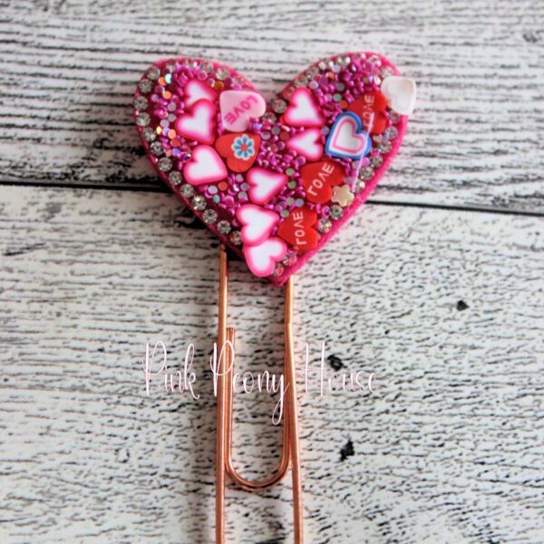Heart Valentine's Day Hearts Sprinkles Planner Clip New Happy planning papers clips planners planning Winter February Love